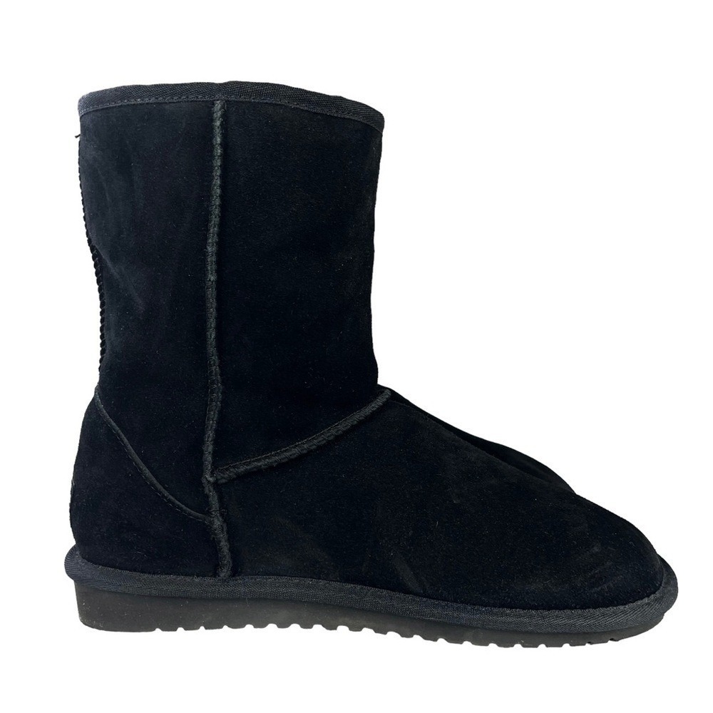 Koolaburra by UGG Black Suede Mid Calf Boots Womens 8 Old School Boho Cozy Y2K